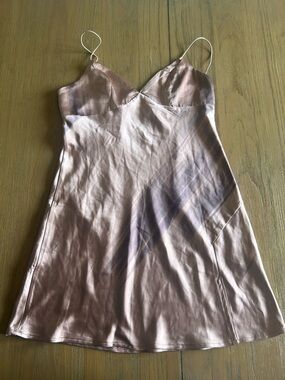 Princess Polly Blush Satin Slip Dress